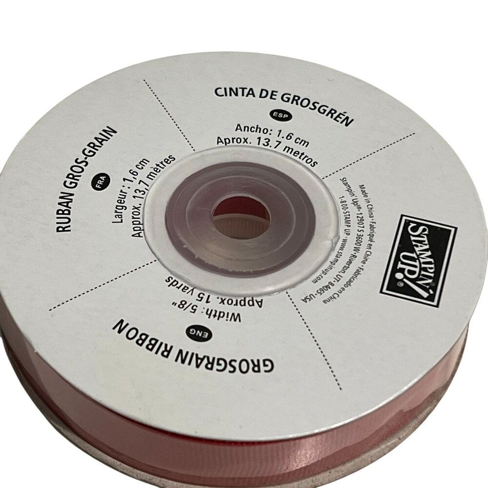 Stampin' Up! Grosgrain Ribbon Real Red 1.6cm X 13.7m